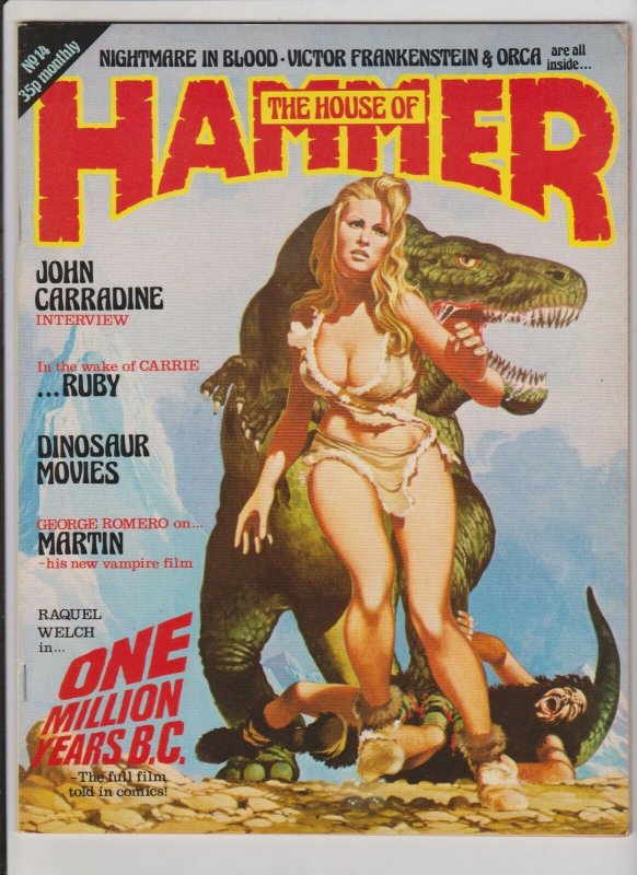 THE HOUSE OF HAMMER #2 VF 1978 RAQUEL WELCH ONE MILLION YEARS B.C. JOHN BOLTON