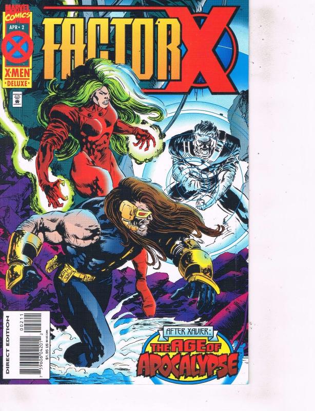 Lot Of 2 Marvel Comic Books X-Men Alpha #1 and Factor X #2  ON6