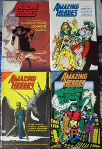 AMAZING HEROES #21-143, 30 diff (1983-1988)-history of comics YOU ARE THERE F/+