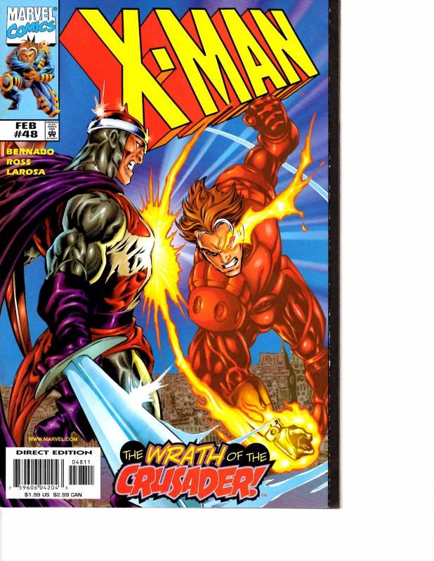 Lot Of 5 X-Man Marvel Comic Book #48 49 50 51 52  Iron Man BH49