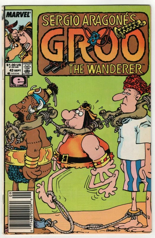 Sergio Aragone's Groo The Wanderer #43 (Marvel, 1988) VG/FN