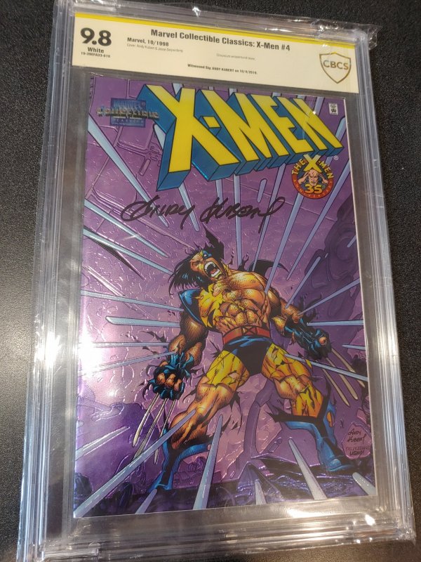 ​MARVEL COLLECTIBLE CLASSICS:X-MEN #4 CBCS 9.8 SS SIGNED BY ANDY K