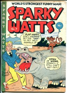 Sparky Watts #7 1948Boody Rogers art- surreal art-hidden classic-VG 