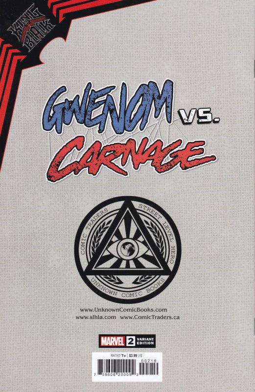 Marvel Comics Gwenom vs Carnage #2 David Nakayama Variant
