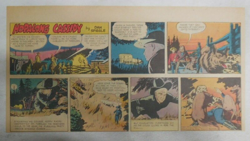 Hopalong Cassidy Sunday Page by Dan Spiegle from 6/1/1952 Size 7.5 x 15 inches