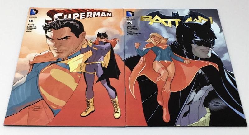 Batman #50 and Superman #50 Connecting Terry& Rachel Dodson Variant Covers