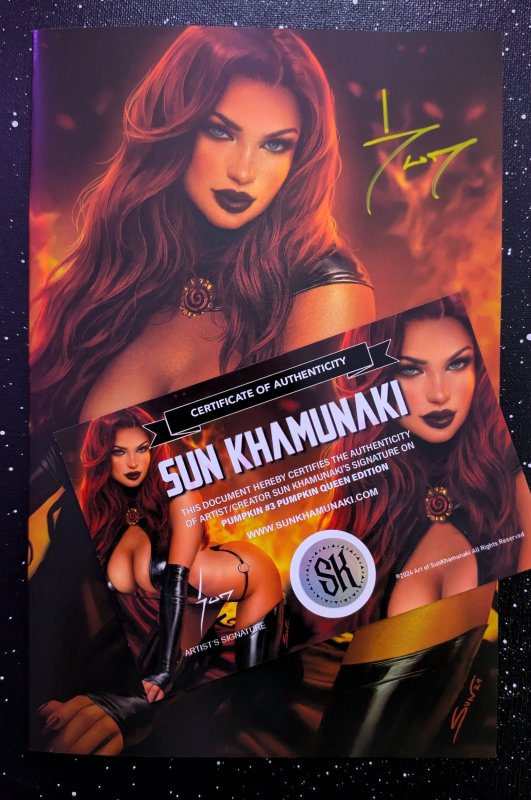 SIGNED Pumpkin #3 || Khamunaki Pumpkin Queen Risque Foil || LTD 20