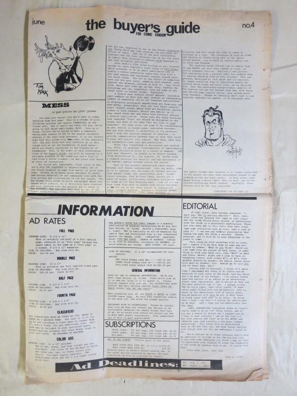 BUYERS GUIDE #4 Mark Evanier article June 1971