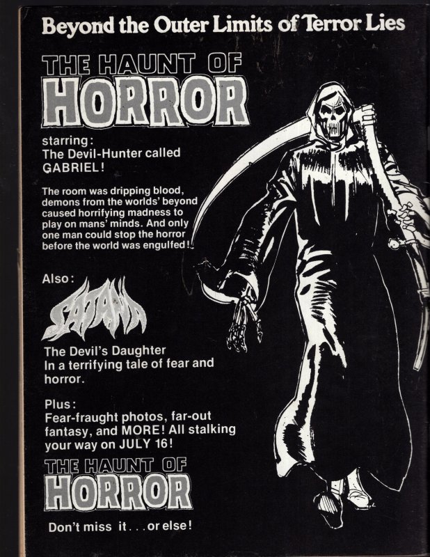 The Haunt of Horror #2 (1974) Devil Hunter Satana Gabriel CLASSIC HORROR !!!!