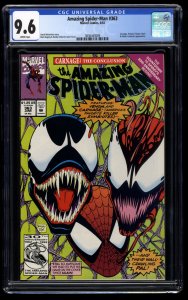 Amazing Spider-Man #363 CGC NM+ 9.6 White Pages 3rd Carnage!