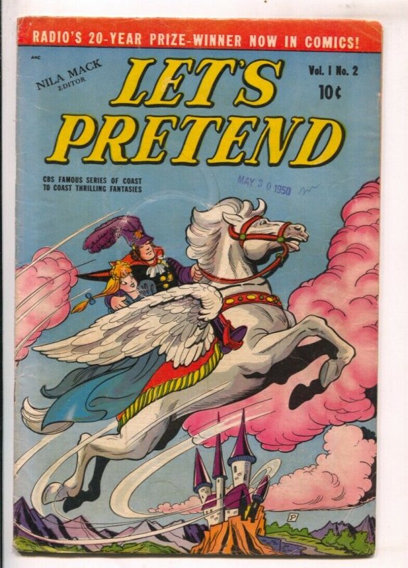 Let's Pretend #2 1950-D.S.-based on radio series-fairy Tales-Conceited Dragon...