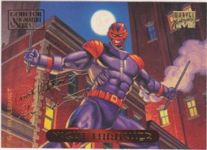 1994 Marvel Masterpieces Gold Foil Signature Series #83 Night Thrasher/Hildrebra