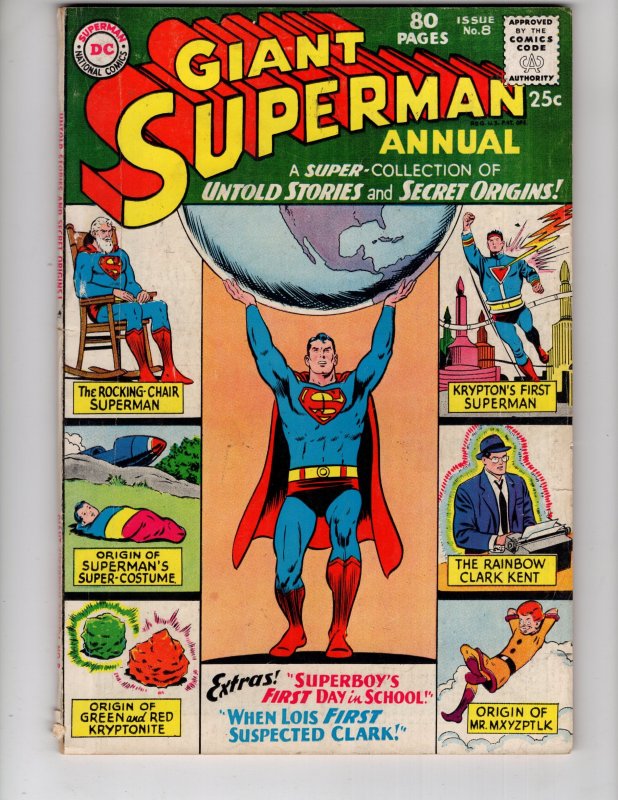 Superman Annual #8  (1964) 80 Page GIANT Untold Stories & Origins   / ID#308