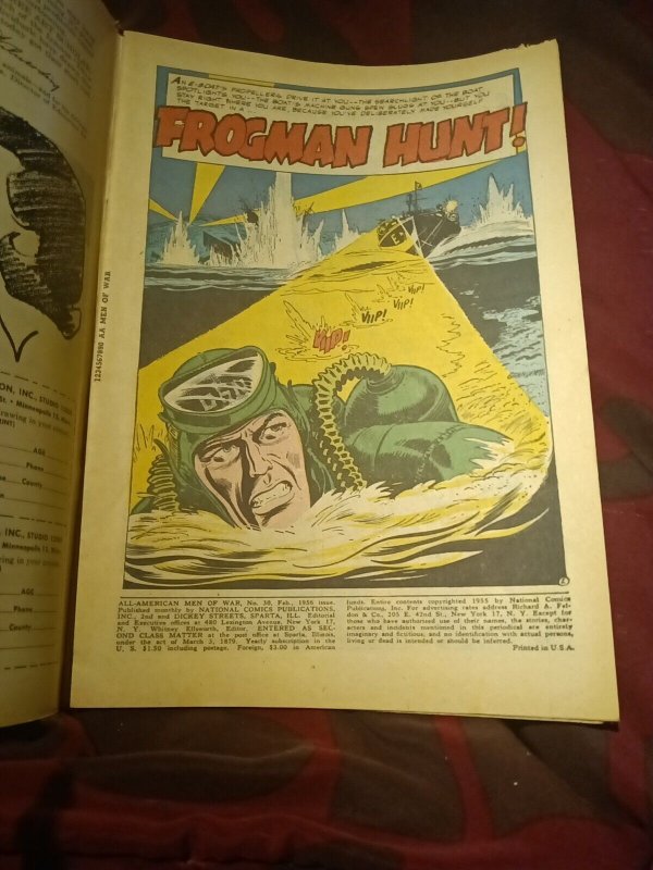 ALL AMERICAN MEN OF WAR #30 Silver Age Wally Wood Art 1956 DC Comics stories