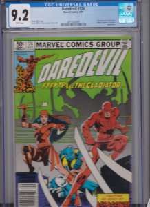 Daredevil #174 CGC 9.2 WHITE PAGES (1981) KEY /  NEWSSTAND / BRAND NEW SLAB