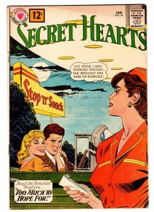 SECRET HEARTS #76 comic book 1962-DC ROMANCE-CAR HOP-DRIVE IN