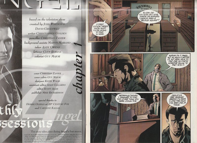 Autographed Angel(Dark Horse, vol. 1) # 5 (No. C.O.A.)