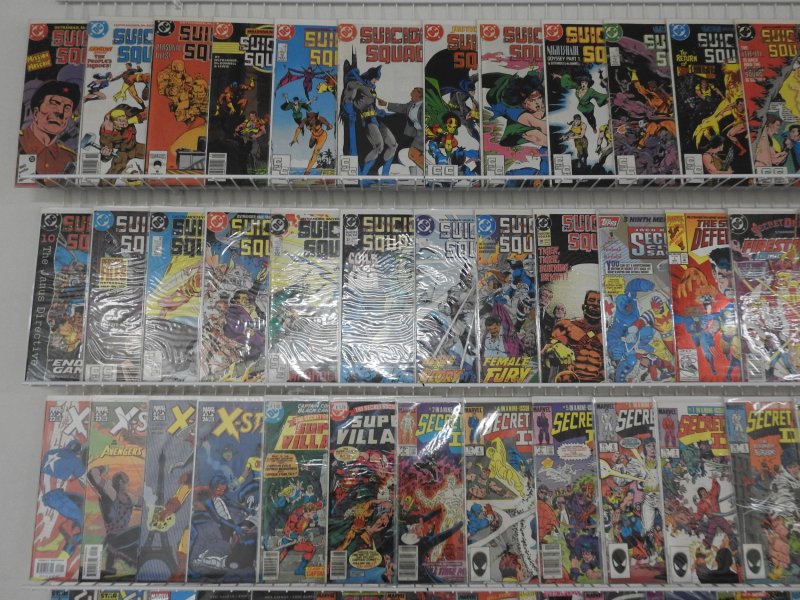 Huge Lot of 150+ Comics W/ Spiderman, Suicide Squad, JLA Avg. VF- Condition!