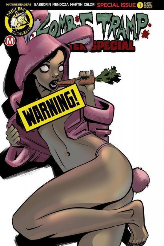 ZOMBIE TRAMP 2017 EASTER SPECIAL COVER D FUZZY BUNNY CELOR RISQUE VARIANT (MR)