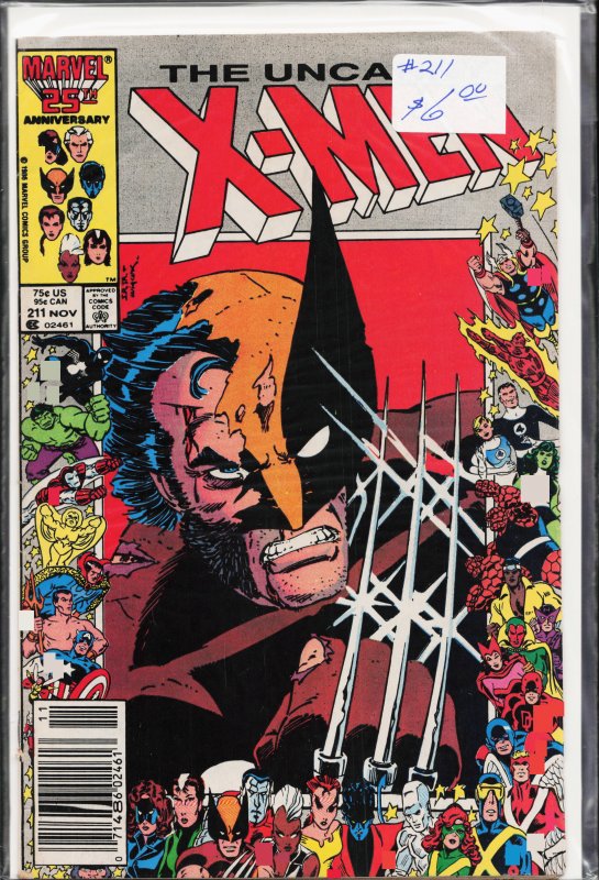 The Uncanny X-Men #211 Newsstand Edition (1986) X-Men [Key Issue]