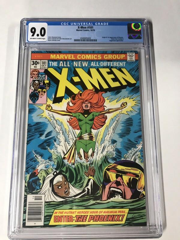 Uncanny X-men 101 Cgc 9.0 Ow/w Pages 1st First Phoenix Marvel Bronze Age