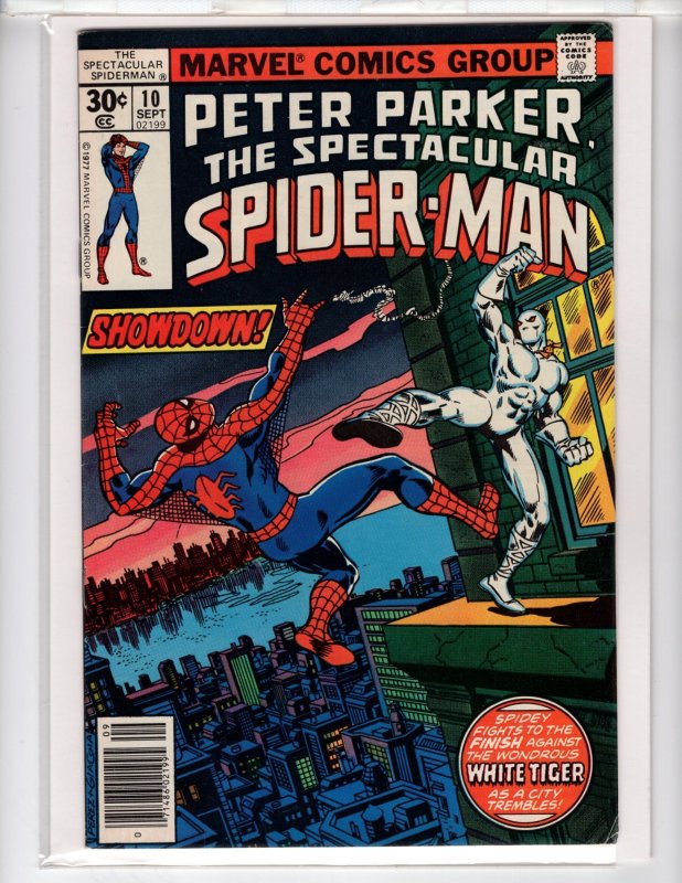 The Spectacular Spider-Man #10 (1977) The White Tiger! [476•ECA2]