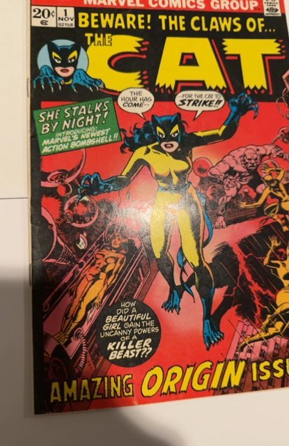 The Cat #1 (1972) She stalks by night - Origin 70s key.