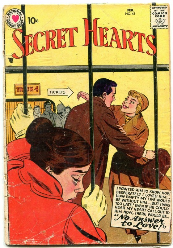 SECRET HEARTS #45 1958-DC ROMANCE G