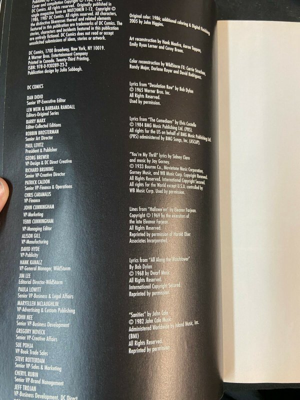 THE WATCHMEN GRAPHIC NOVEL REPRINTS #1-12 ALAN MOORE DAVE GIBBONS 7.5 