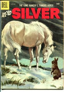 Lone Rangers Famous Horse Hi-Yo Silver-#21 1957-Dell-painted cover-VG/FN