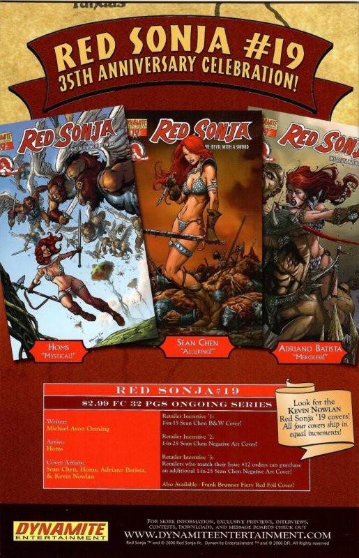 Red Sonja She-Devil With a Sword #18 Sketch Cover F (2007) New