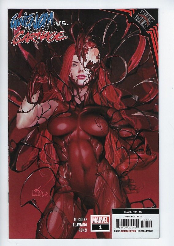 King in Black Gwenom Vs Carnage #1 InHyuk Lee TRADE Variant 2nd Print Cover 2021