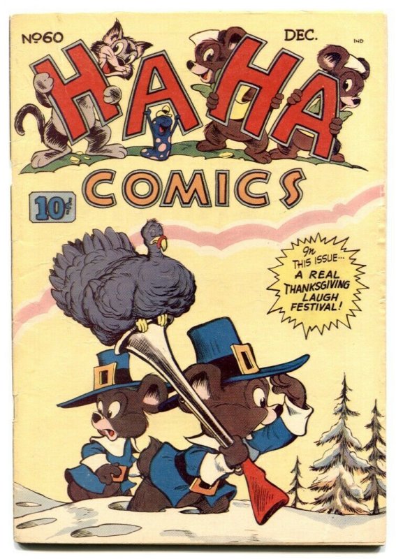 Ha Ha Comics #60 1948- Thanksgiving cover- Funny Animals VG+ 