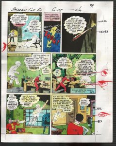 Hand Painted Color Guide-Capt Marvel-Shazam-C35-1975-DC-page 39-Batson-VG/FN 