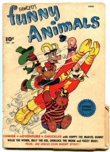 Fawcett's Funny Animals #39 1945- Sherlock Holmes Parody- Hopalong G