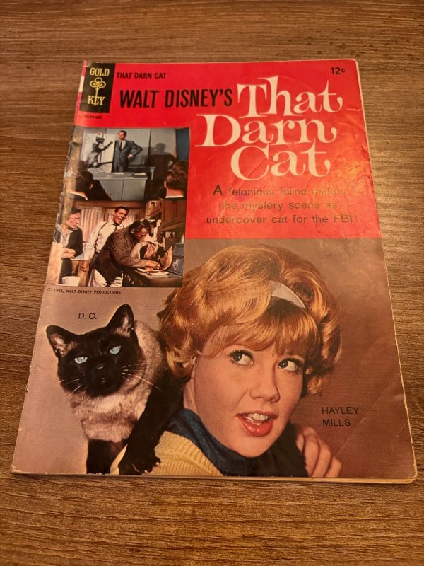 Walt Disney's That Darn Cat FN Gold Key Comic Book Hayley Mills 4 J408