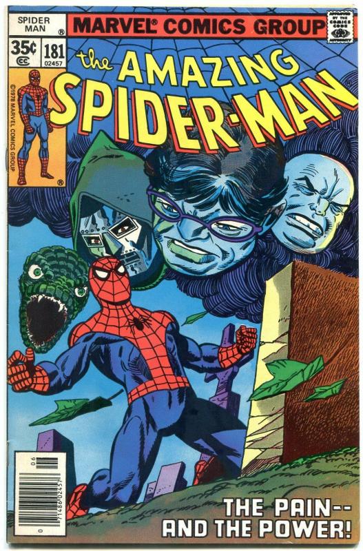 AMAZING SPIDER-MAN #181 1978-DR. DOOM-MARVEL-SPIDEY! FN