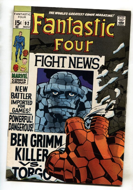 FANTASTIC FOUR #92--1969--comic book--MARVEL--VF/NM