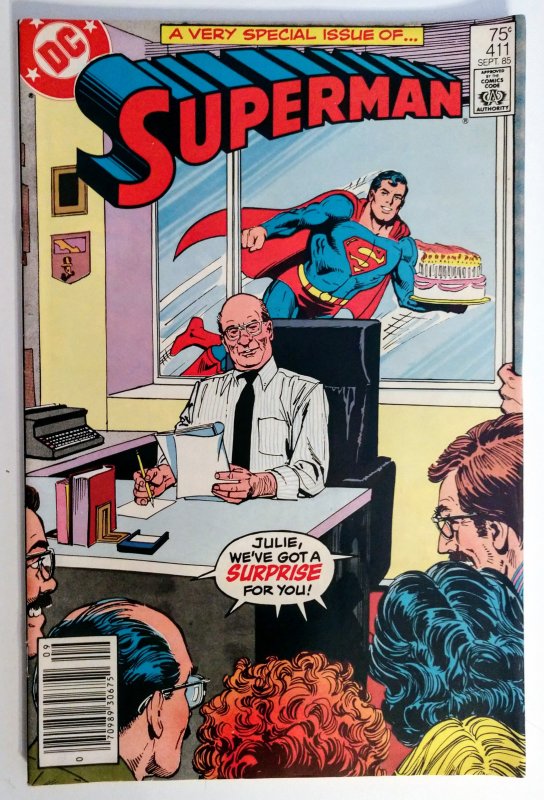 Superman #411 (VF+, 1985) NEWSSTAND