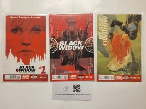 3 Black Widow Marvel Comic Books #1 2 3 22 RC41