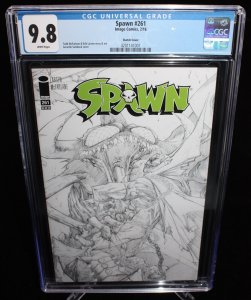 Spawn #261 (CGC 9.8) White Pages - Gerardo Sandoval Variant Cover - 2016