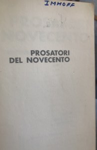 PROSATORI del Novecento, 1967, 242p