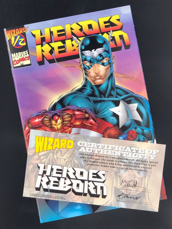 Heroes Reborn #½ (1996) Wizard COA Included