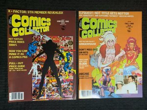1985 COMICS COLLECTOR Magazine #9 & 10 FVF 7.0 Elfquest / X-Factor LOT of 2