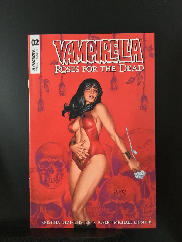 Vampirella: Roses For the Dead #2 (2018) Joseph Michael Linsner cover art.