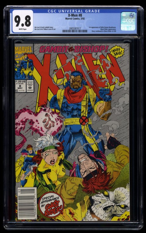 X-Men (1991) #8 CGC NM/M 9.8 Newsstand Variant 1st Bella Donna Boudreaux!