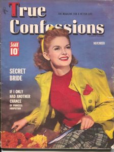 True Confessions 11/1936-Vargas pin-up girl ad--exploitation-crime-VG