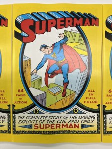 SUPERMAN #1 (3x COPIES) FACSIMILE REPRINT 2022 ORIGIN SHUSTER NM COVER DC COMICS