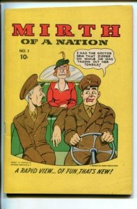 MIRTH OF A NATION #1-1940'S-WWII COLOR COMICS-DIGEST FORM-SOUTHERN STATES-vf+