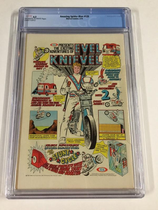 Amazing Spider-man 129 Cgc 6.5 Ow/w Pages 1st Punisher Marvel 